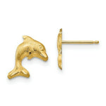 Load image into Gallery viewer, 14K Yellow Gold Madi K Satin Dolphin Earrings
