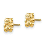 Load image into Gallery viewer, 14K Yellow Gold Madi K Polished Teddy Bear Screwback Earrings
