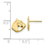 Load image into Gallery viewer, 14K Yellow Gold Madi K Polished Horse Head Post Earrings
