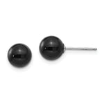 Load image into Gallery viewer, 14K White Gold Madi K Onyx Bead Earrings
