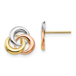 Load image into Gallery viewer, 14K Tri-Color Gold Madi K 3 Circle Post Earrings
