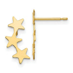 Load image into Gallery viewer, 14K Yellow Gold Madi K Polished 3-Star Post Earrings
