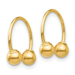 Load image into Gallery viewer, 14K Yellow Gold Open Hoop Beaded Earrings
