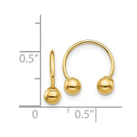 Load image into Gallery viewer, 14K Yellow Gold Open Hoop Beaded Earrings
