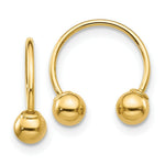 Load image into Gallery viewer, 14K Yellow Gold Open Hoop Beaded Earrings
