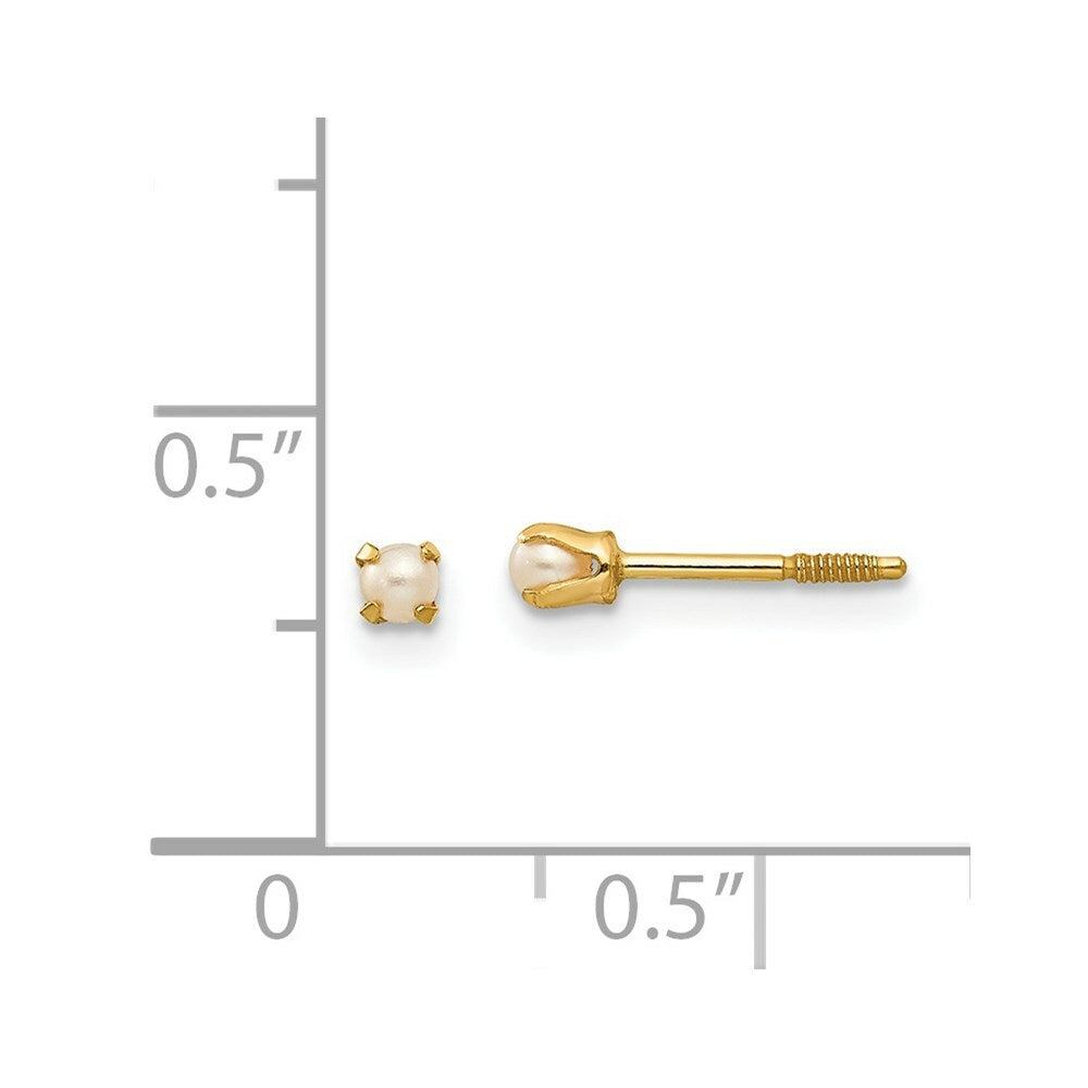 14K Yellow Gold Madi K Baby FW Cultured Pearl Earrings