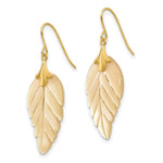 Load image into Gallery viewer, 14K Yellow Gold Madi K Mother of Pearl Leaf Dangle Earrings
