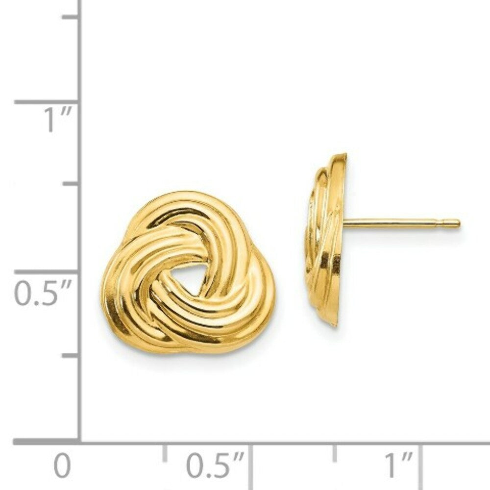 14K Yellow Gold Madi K Love Knot Earrings