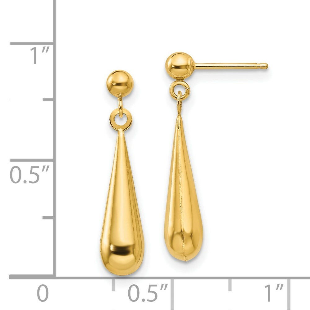 14K Yellow Gold Madi K Tear Drop Dangle Earrings