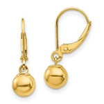 Load image into Gallery viewer, 14K Yellow Gold Madi K Collection Dangle 6mm Bead Earrings
