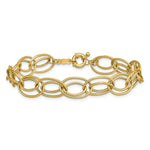 Load image into Gallery viewer, 14K Yellow Gold Fancy Oval Link Bracelet  Length 7.5'' inches

