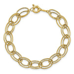 Load image into Gallery viewer, 14K Yellow Gold Fancy Oval Link Bracelet  Length 7.5'' inches
