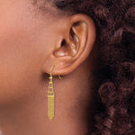Load image into Gallery viewer, 14K Yellow Gold Beaded Earrings
