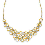 Load image into Gallery viewer, 14K Two-tone Gold Adjustable Circle Necklace  Length 16'' inches
