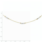 Load image into Gallery viewer, 14K Two-tone Gold Mirror Beaded Necklace Necklace  Length 18'' inches
