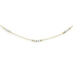 Load image into Gallery viewer, 14K Two-tone Gold Mirror Beaded Necklace Necklace  Length 18'' inches
