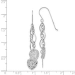 Load image into Gallery viewer, 14K White Gold Dangle Heart Earrings

