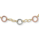 Load image into Gallery viewer, 14K Tri-Color Gold Circles Necklace  Length 18'' inches
