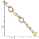 Load image into Gallery viewer, 14K Tri-Color Gold Circles Bracelet  Length 7.25'' inches
