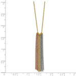 Load image into Gallery viewer, 14K Tri-Color Gold Dangle Chain with 2'' ext Necklace  Length 16'' inches
