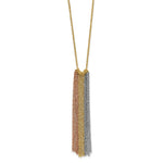Load image into Gallery viewer, 14K Tri-Color Gold Dangle Chain with 2'' ext Necklace  Length 16'' inches
