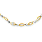 Load image into Gallery viewer, 14K Two-tone Gold Fancy Mirror Bead Necklace  Length 18'' inches
