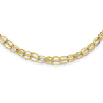 Load image into Gallery viewer, 14K Yellow Gold Double Strand Oval Links w/ 2'' Ext Necklace  Length 18'' inches
