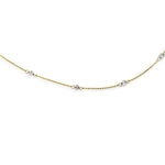 Load image into Gallery viewer, 14K Two-tone Gold Diamond-cut Beads w/ 2'' Ext Necklace  Length 16'' inches
