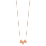 Load image into Gallery viewer, 14K Rose Gold Ropa Diamond Cut Beads W/ 2'' Ext Necklace  Length 16'' inches
