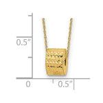 Load image into Gallery viewer, 14K Yellow Gold Rope Chain w/ Barrel Bead w/ 2'' Extension Necklace  Length 16'' inches
