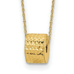 Load image into Gallery viewer, 14K Yellow Gold Rope Chain w/ Barrel Bead w/ 2'' Extension Necklace  Length 16'' inches

