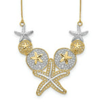 Load image into Gallery viewer, 14K Yellow Gold &amp; Rhodium Diamond-cut Sea Life Necklace  Length 18'' inches
