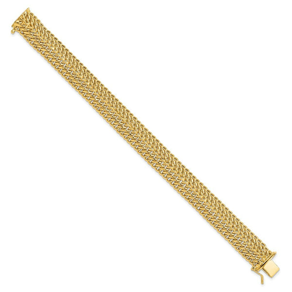 14K Yellow Gold Polished Fancy Link Bracelet  Length 7.5'' inches
