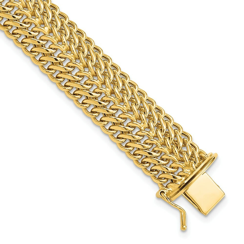 14K Yellow Gold Polished Fancy Link Bracelet  Length 7.5'' inches