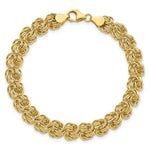 Load image into Gallery viewer, 14K Yellow Gold Polished Circle Fancy Link Bracelet  Length 7.5'' inches
