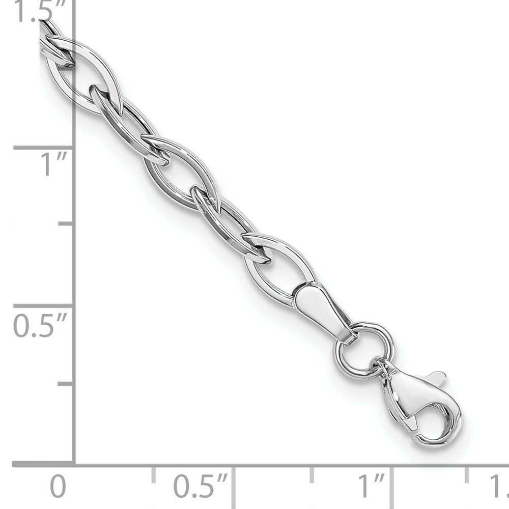 14K White Gold Polished Bracelet  Length 7.5'' inches