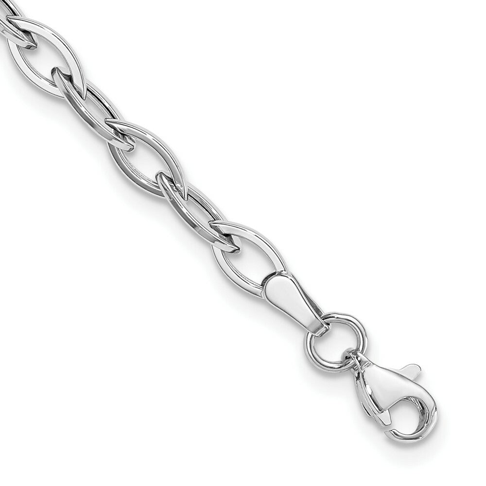 14K White Gold Polished Bracelet  Length 7.5'' inches