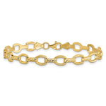 Load image into Gallery viewer, 14K Yellow Gold Diamond Cut Fancy Link Bracelet  Length 7'' inches
