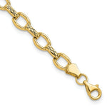 Load image into Gallery viewer, 14K Yellow Gold Diamond Cut Fancy Link Bracelet  Length 7'' inches
