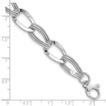 Load image into Gallery viewer, 14K White Gold Polished Fancy Link Bracelet  Length 8'' inches
