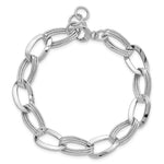 Load image into Gallery viewer, 14K White Gold Polished Fancy Link Bracelet  Length 8'' inches
