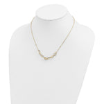 Load image into Gallery viewer, 14K Yellow Gold Polished and Textured Fancy Link Necklace  Length 17.5'' inches
