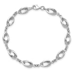 Load image into Gallery viewer, 14K White Gold Fancy Link Bracelet  Length 7.5'' inches
