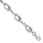 Load image into Gallery viewer, 14K White Gold Fancy Link Bracelet  Length 7.5'' inches
