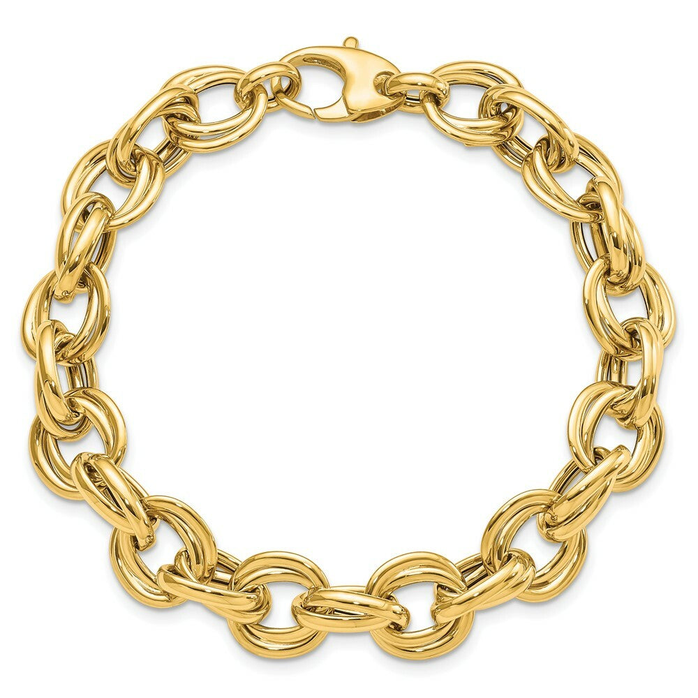 14K Yellow Gold Fancy Link Bracelet  length: 8 inches