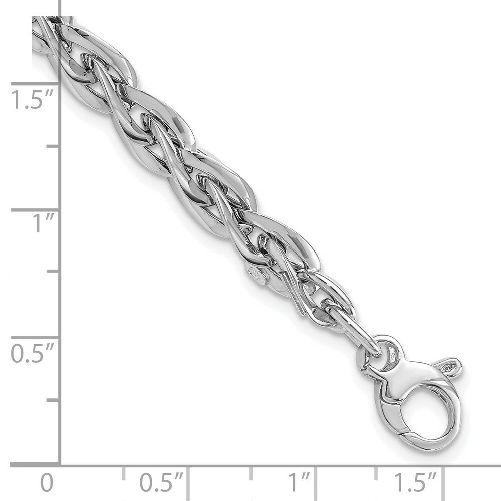 14k White Gold Polished Bracelet  length: 7.5 inches