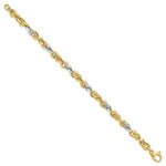 Load image into Gallery viewer, 14k Two Tone Gold Polished Bracelet  length: 7.5 inches
