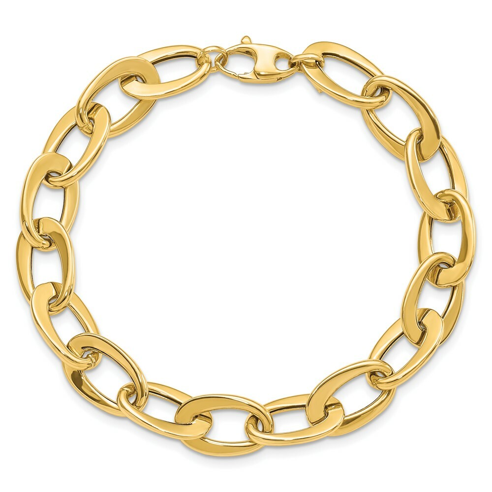 14K Yellow Gold Fancy Link Bracelet  length: 8 inches