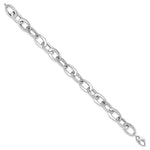 Load image into Gallery viewer, 14K White Gold Polished Fancy Link Bracelet  length: 8 inches

