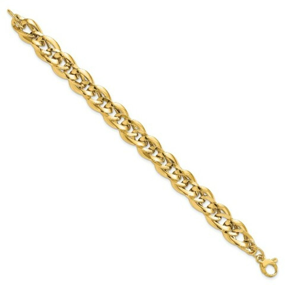 14K Yellow Gold Fancy Link 7.5 inch Bracelet  length: 7.5 inches